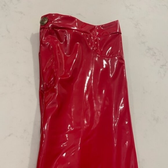 Faux Leather Red Pants - Picture 7 of 7
